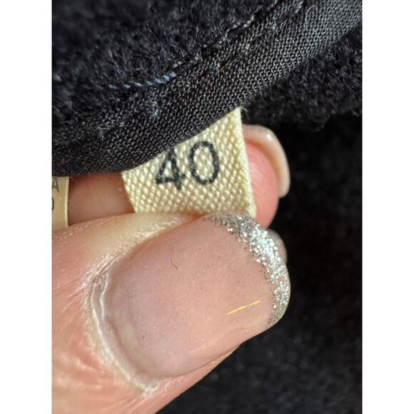 Marni Coat Women 4 Navy Blue Wool Full Zip Patchwork Raw Seams Jacket Outdoor - Picture 11 of 13